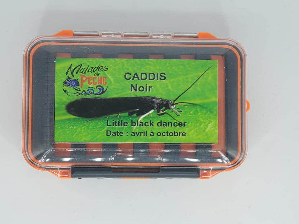 boite de mouche caddis noir